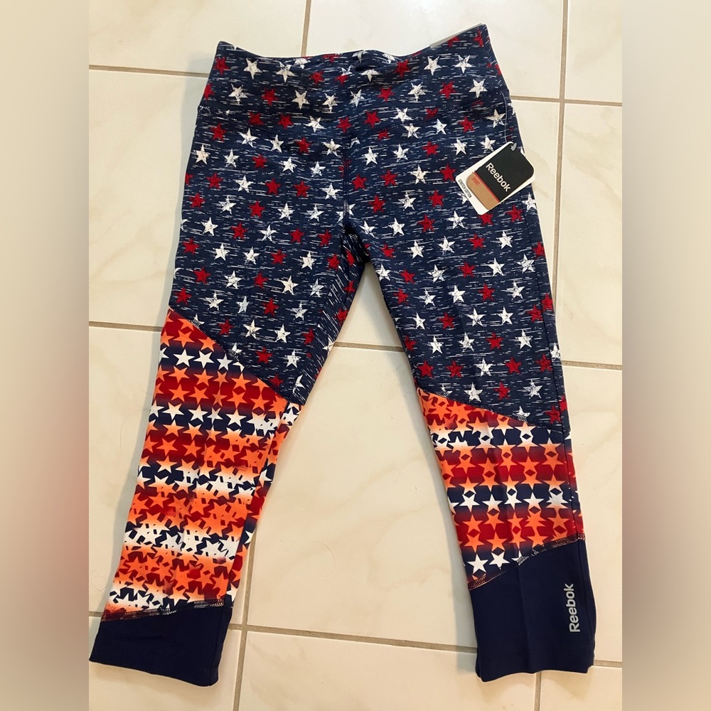 Reebok Star Leggings - Navy and Red